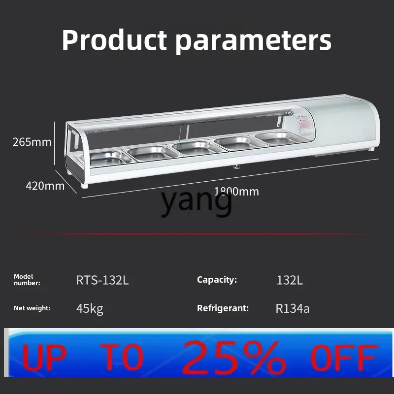 

CX desktop sushi cabinet salmon sashimi refrigerated fresh dessert horizontal commercial display cabinet