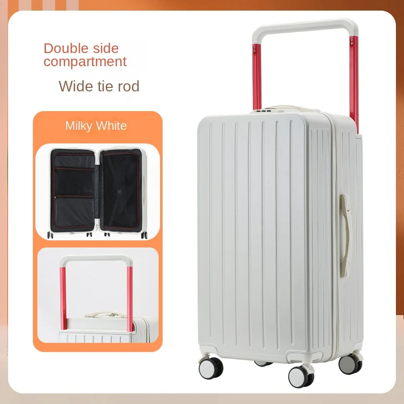 Wide Handle Luggage 28 inch Suitcase Trolley Case Back Double Side Closed Compartment Password Lock Travel Bag with Wheels