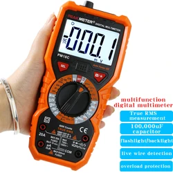 PEAKMETER PM18C zabezpieczenie przed przeciążeniem multimetr, precyzyjny multimetr z wyświetlaczem cyfrowym dla elektryków i napięcia domowego