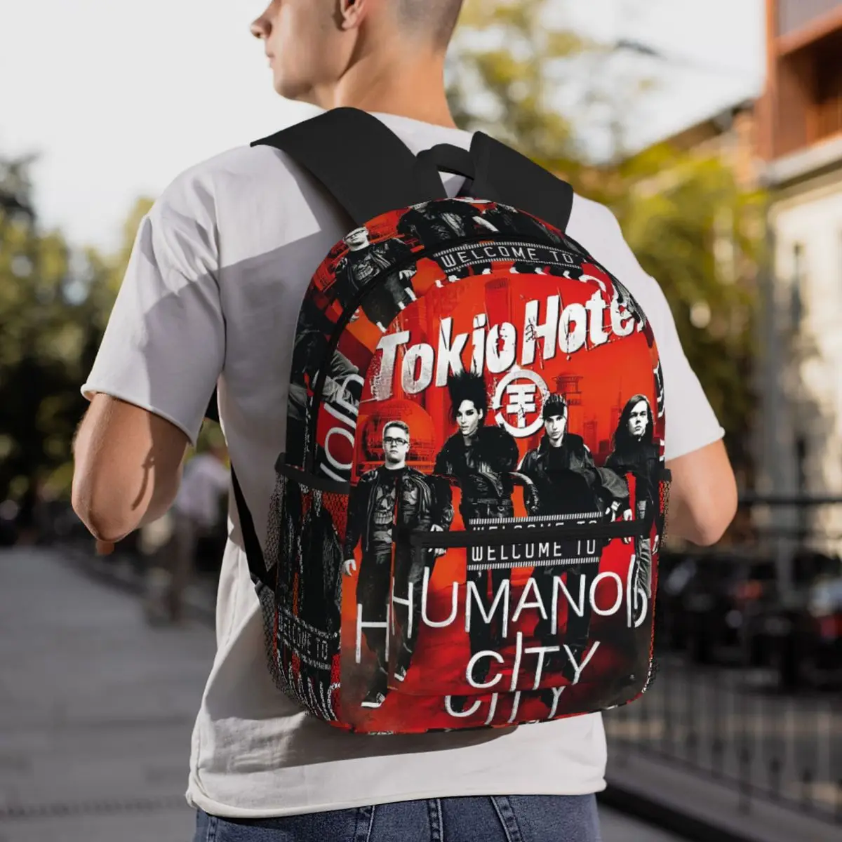 Tokio Hotel Student Backpack School Bag Hiking Travel Daypack for Men Women Fashion Bookbag Shoulder Bags