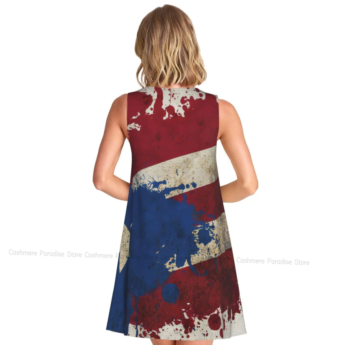 Robes d'été pour femmes, t-shirt de plage, sans manches, Boricua Splash, décontracté, ample, débardeur, 2025