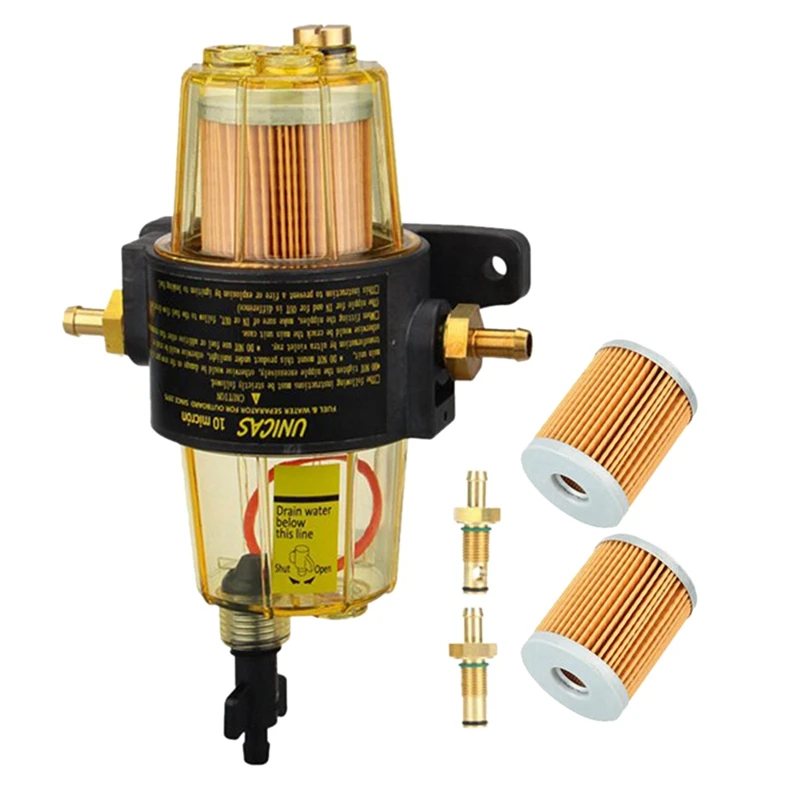 3PCS UF-10K Fuel Filter Fuel Water Separator Assembly Fuel Filter Assembly for Yamaha Suzuki Tohatsu Mercury Outboard