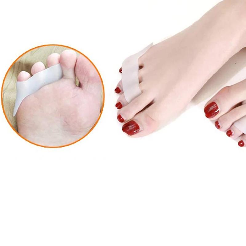 1Pair Gel Little Pinky Toe Brace Valgus Corrector Separators Spacer Straightener Foot Care Tool