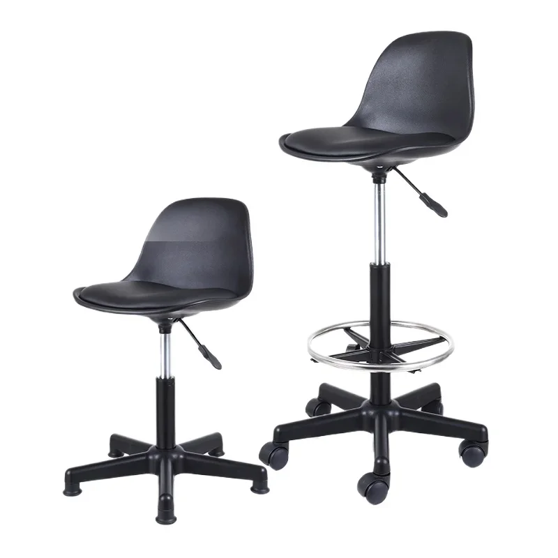 Anti-static Backrest Air Rod Lift Stool Bar Chair School Barber Shop Beauty Salon Workshop Factory Rotating Work Stool