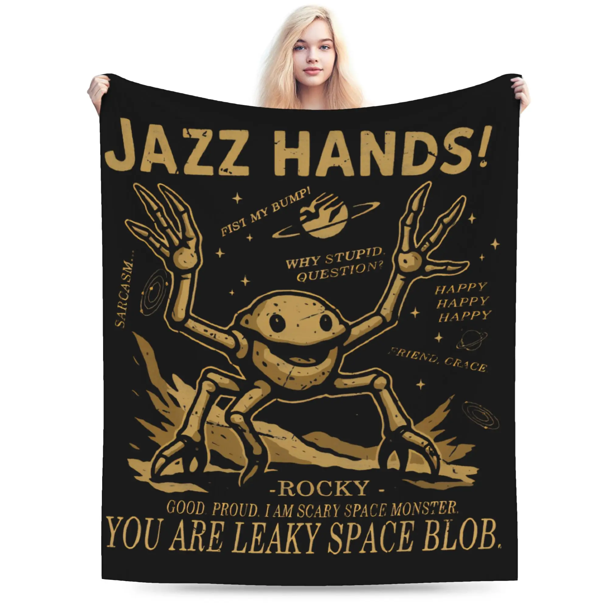 Project Hail Mary Rocky amaze Vintage  Blanket  Fleece Awesome Soft Throw Blanket for Chair Covering Sofa Spring/Autumn