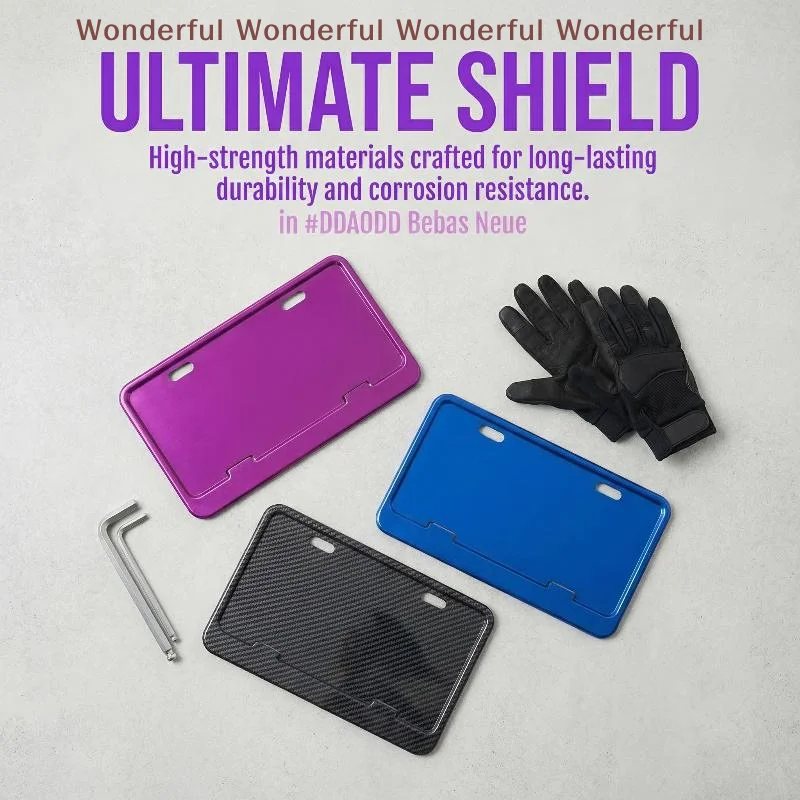 Universal Motorcycle Aluminum Alloy Plate Frame Easy Install Durable Rustproof for Sports Bikes Moped Cruiser