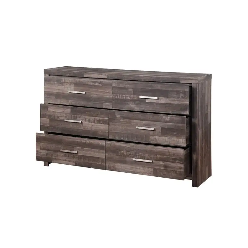 Dark Cherry Finish Dresser with Elegant Design and Ample Storage Space - Perfect for Bedroom Organization and Style