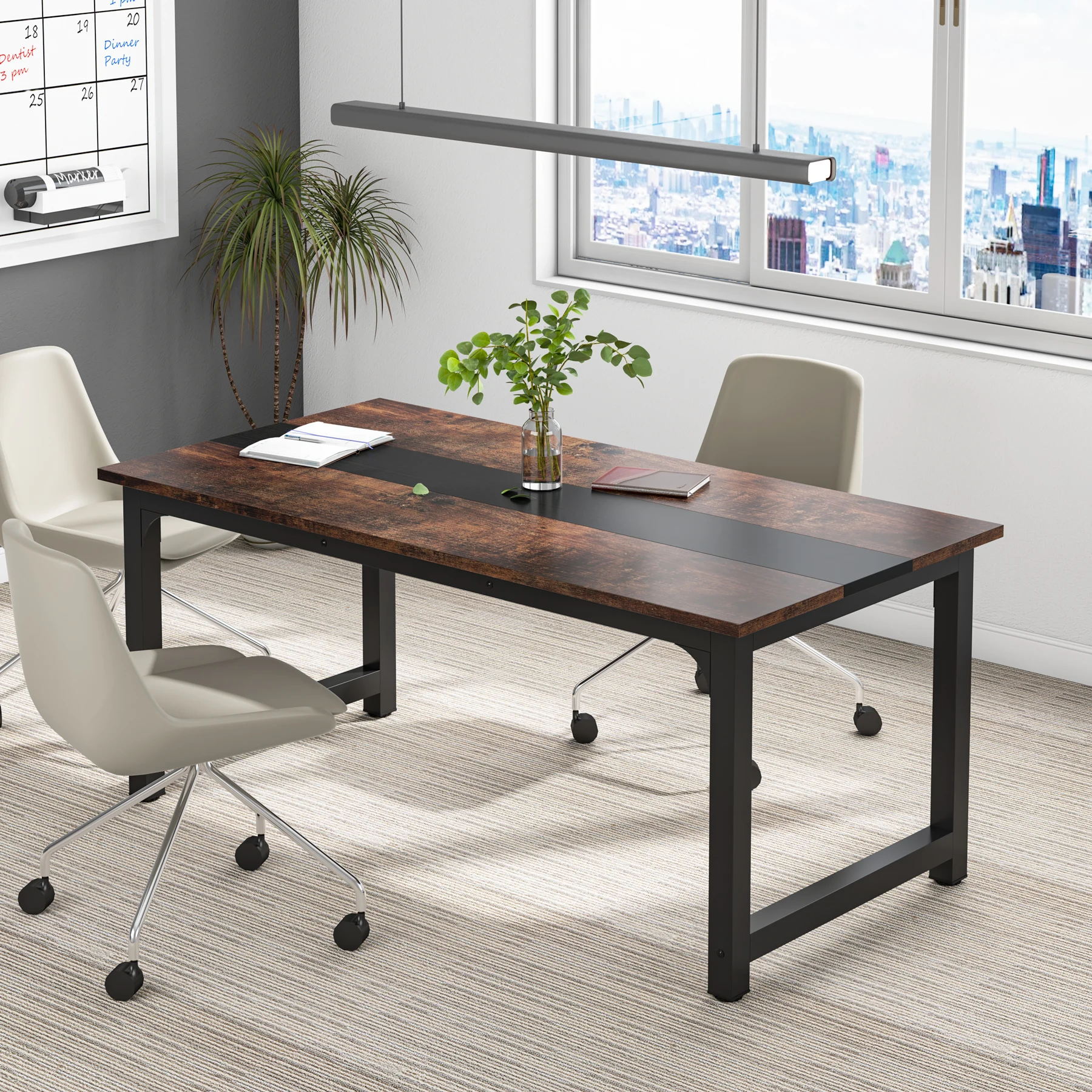 Tribesigns 160 x 80 cm grand bureau table d'ordinateur bureau d'étude poste de travail pour bureau à domicile bureau d'ordinateur moderne