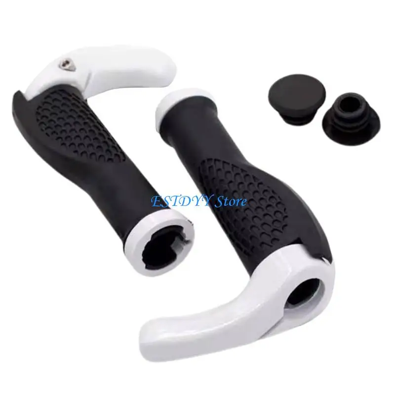 

G6DE Ergonomical Bikes Grip Handle DustProof Bicycles Grip Rubber Bilaterally Locking