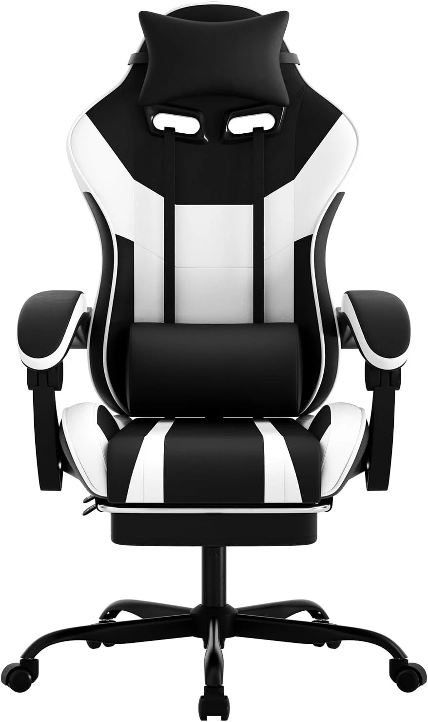 Gaming Chair Ergonomic,A Versatile 3-in-1 for Work, Study, and Gaming,Features an Adjustable Backrest Blackwhite