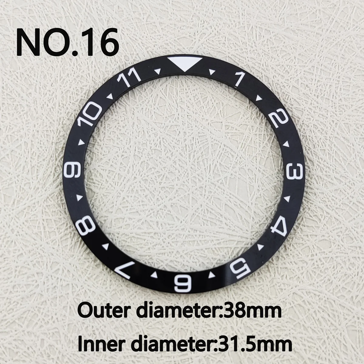 Flat Ceramic Bezel Insert 38mm*31.5mm Modify for Watch SKX007 Replacement Watch Parts Luminous Ring Stickers