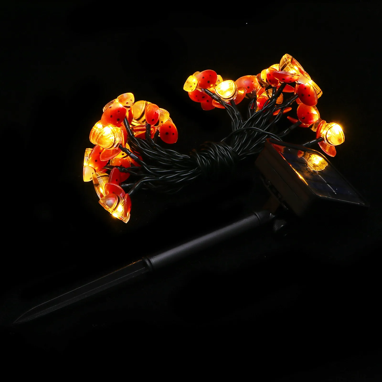 1-セットソーラー-led-てんとう虫ストリングライト-5-メートル屋外屋内装飾ガーデンパーティーポーチゲート芝生太陽光発電風で羽が揺れる