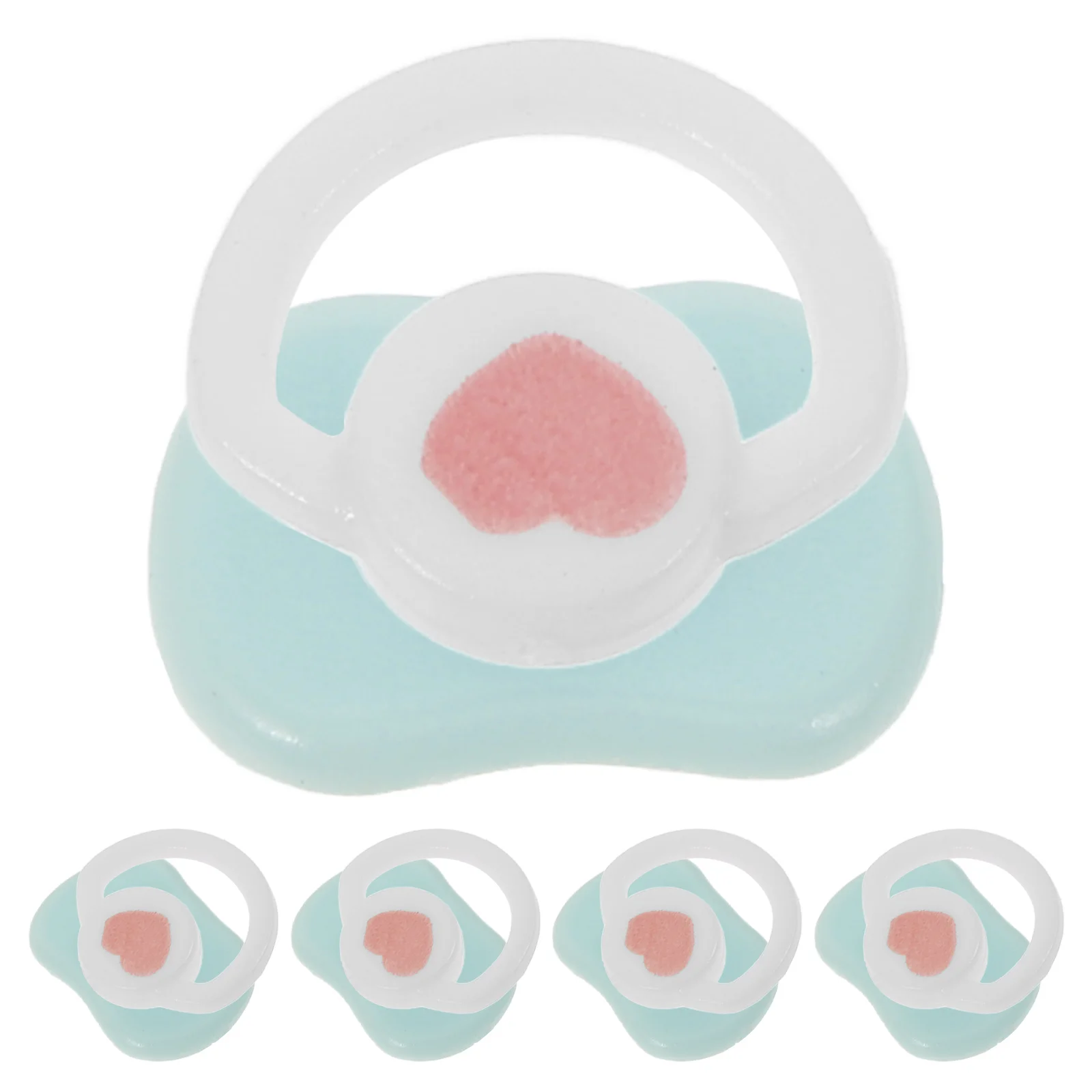 5 Pcs Pacifier Accessories Mini Charms Nipple Phone Case DIY Resin Handicraft Creative