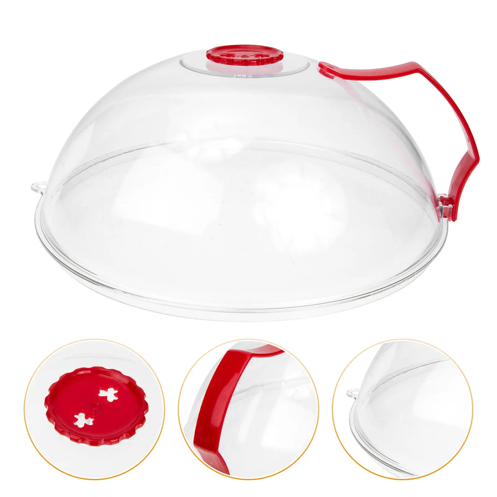 

Clear Plastic Microwave Splatter Cover Heat Resistant Food Preservation Lid for Even Reheating Home Restaurant Hotel