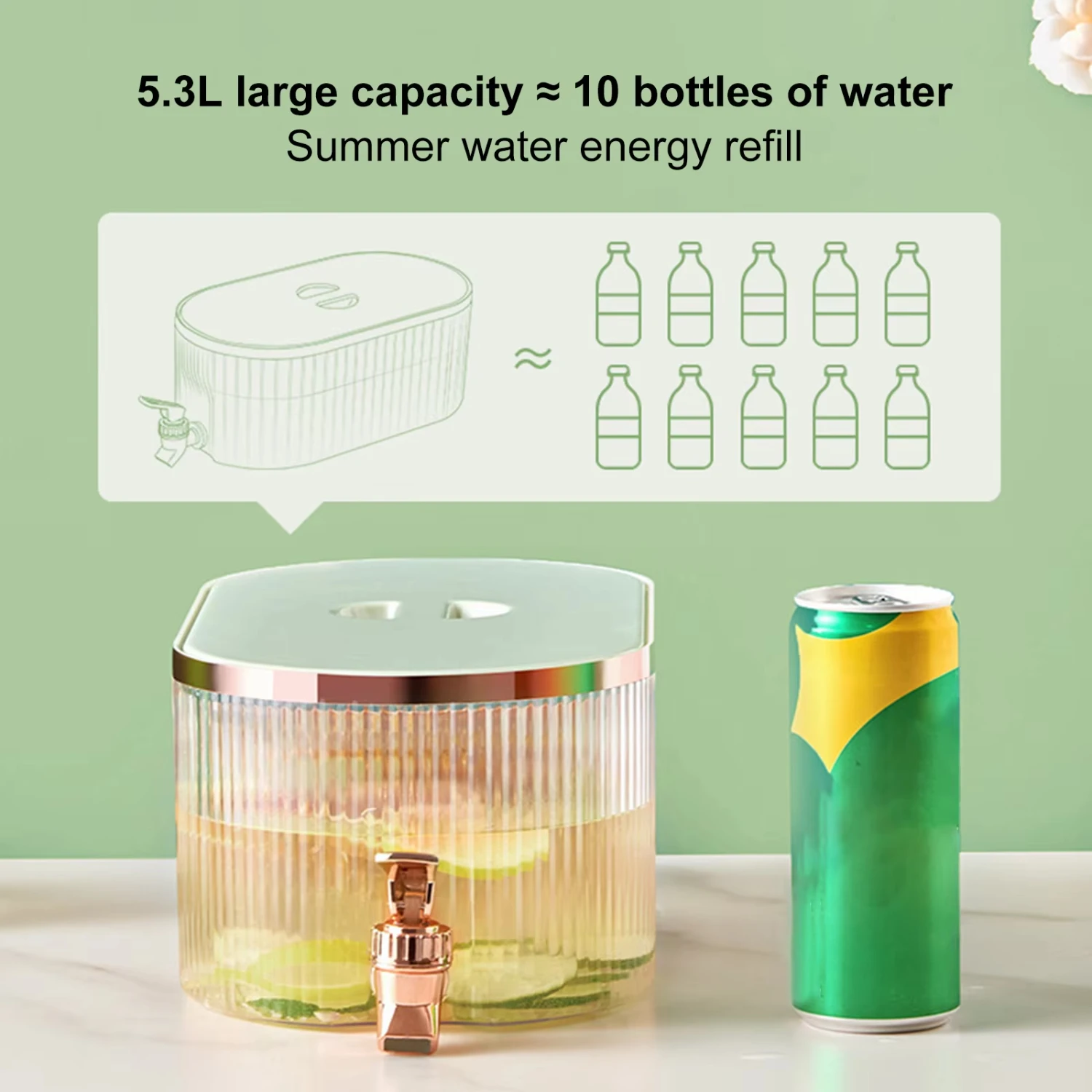 Большой холодный чайник, холодильник с краном, бутылка лимонада, посуда для напитков, чайник, горшок, диспенсер для напитков, кувшин для прохладной воды, ведро Xaomi