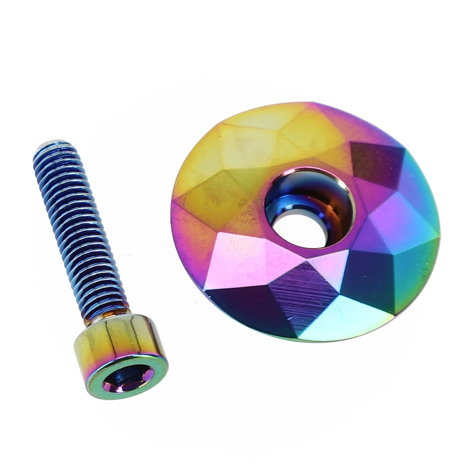 

Bike Headset Top Cap With Bolt Bicycle Headset Top Cap Cover With Screw For 28.6mm Fork Steer Bicycle Accessories