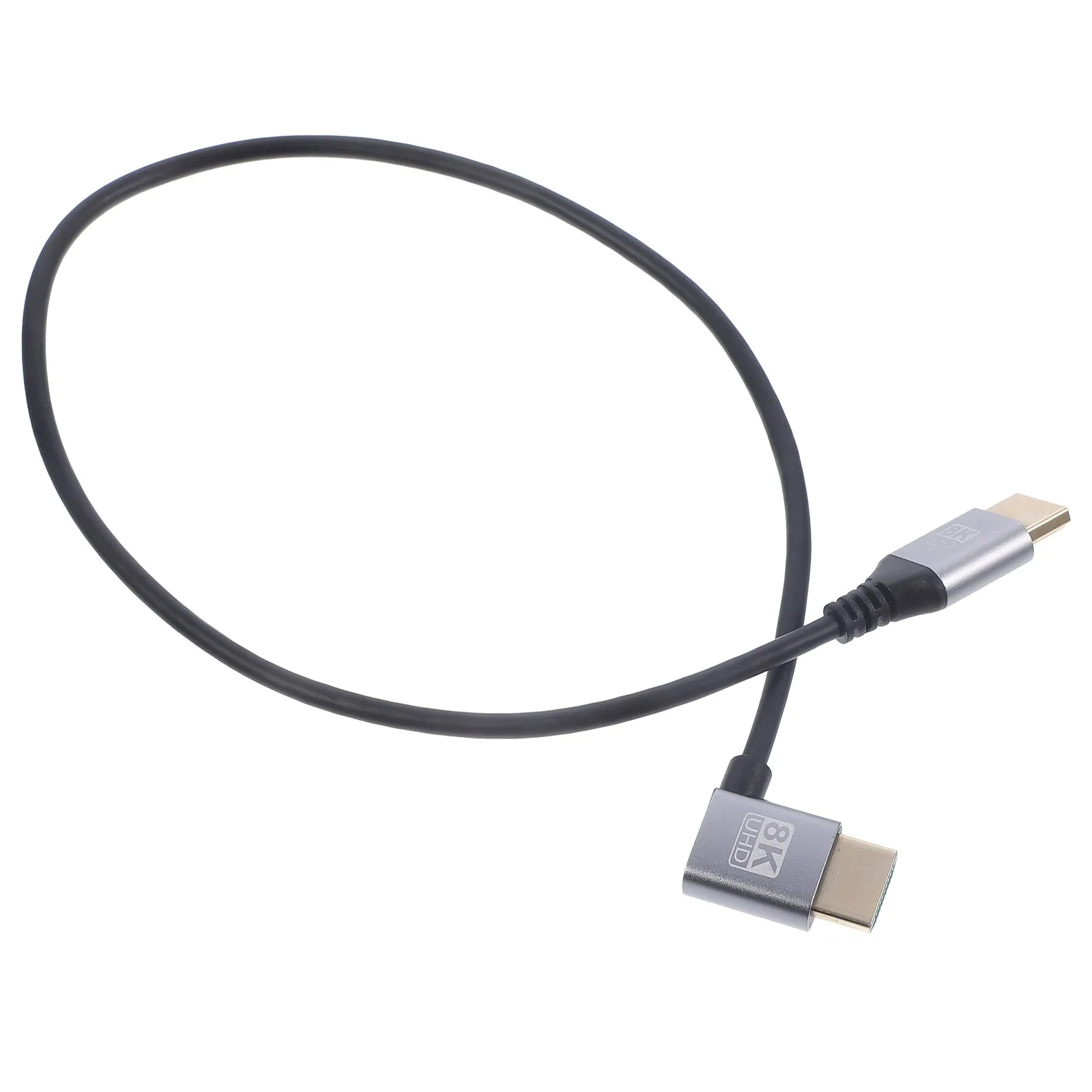 

8K High-definition Connection Cable 0.5M Upward Bend for Monitor PC Laptop Projector Male to Male Video Wire Aluminum Alloy
