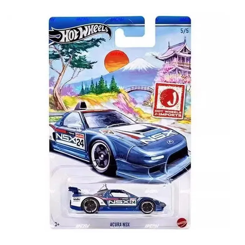 Original Hot Wheels Car J-IMPORTS Diecast 1/64 Toy for Boy Mazda Cosmo Sport Nissan Skyline 2000GT Toyota Honda Acura Model Gift