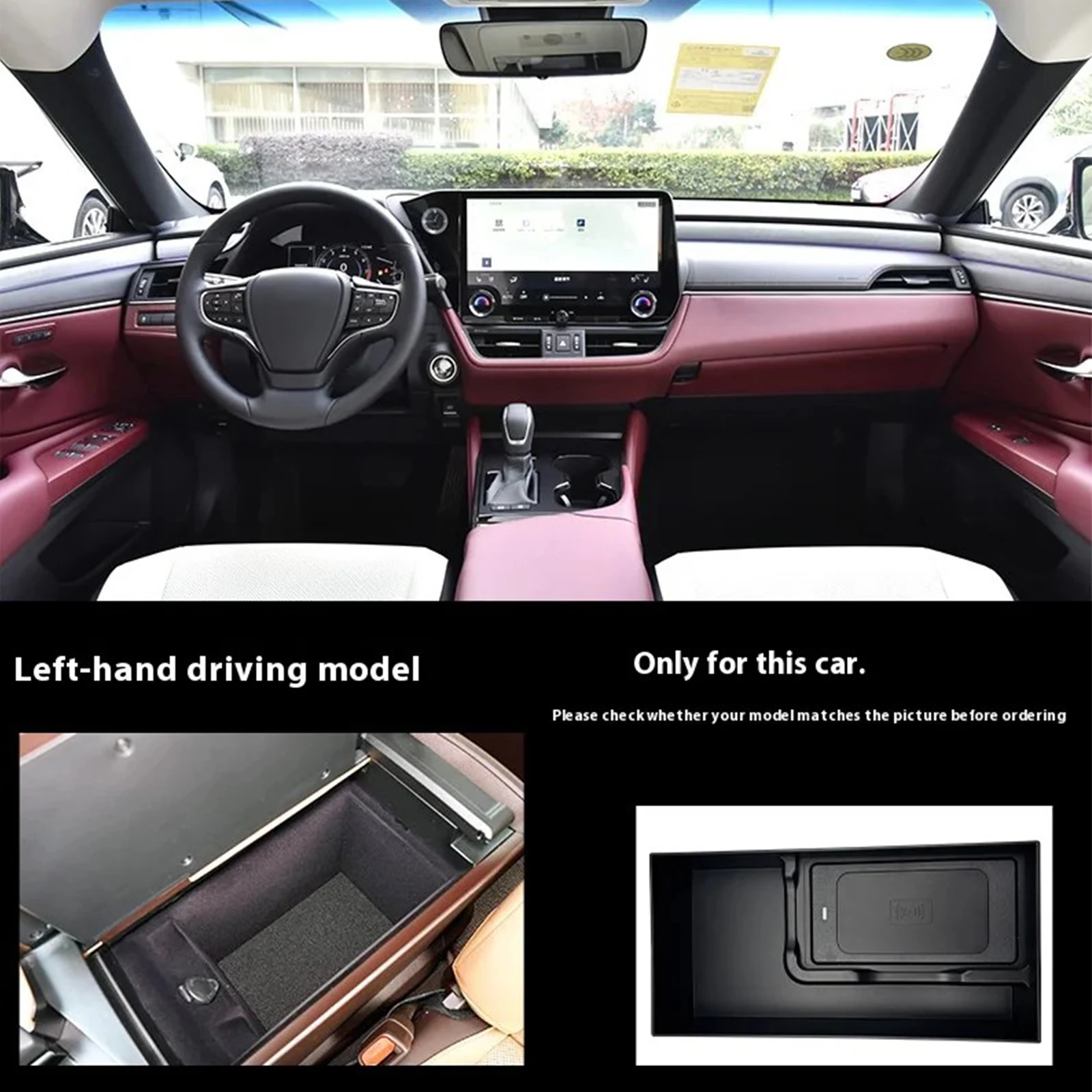 2 DIN The Latest For Lexus ES 2018-2020 Car center console phone charger fast wireless charger charging plate charging holder