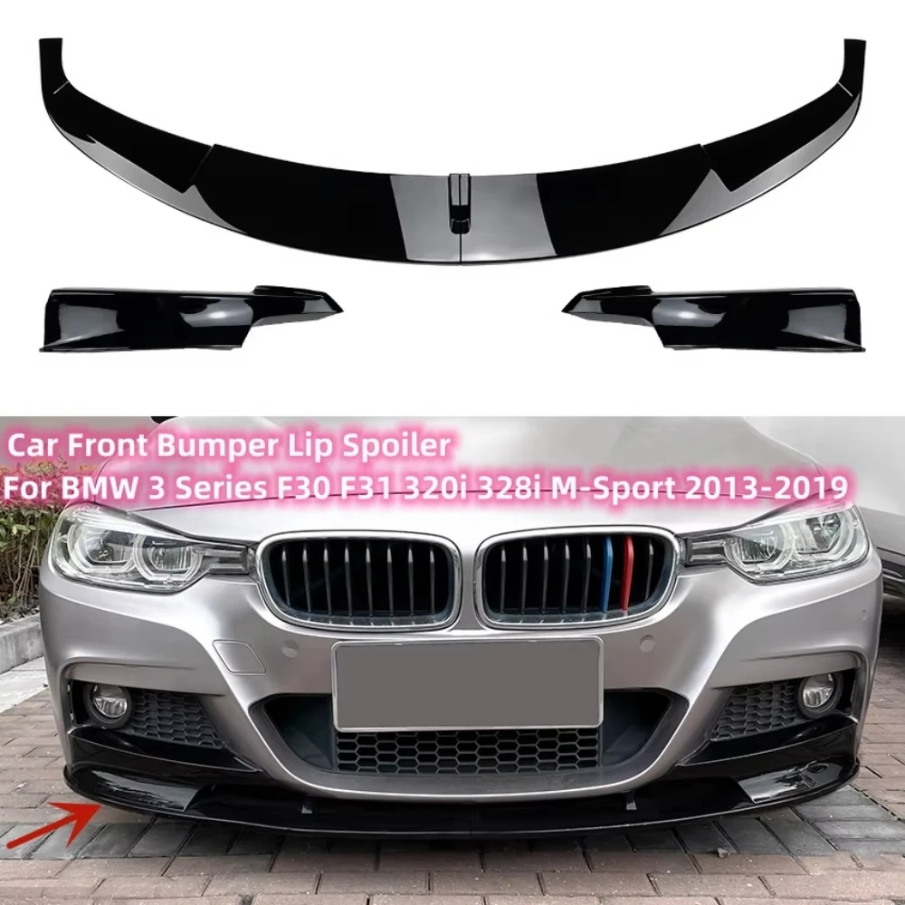 Image of F30 F31 Frontspoilerlippe, Bodykits, Seitensplitter, Schürzen für BMW 3er F30 F31 320i 328i 330i 335i M-Sport 2013-2019