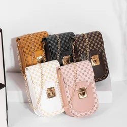 2024 Flap Crossbody Bags Women Mini PU Leather Shoulder Purses and Handbags for Girls Ladies Phone Simple Solid Designer Bag