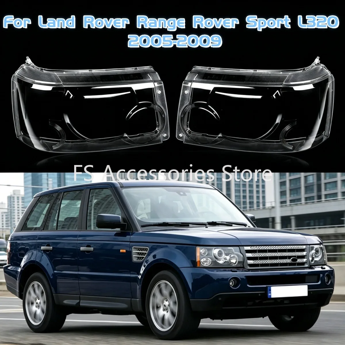

Pair Headlight Lens Cover Shell Headlamp Lampshade Front Car Lights Shade For Land Rover Range Rover Sport L320 2005 2006-2009