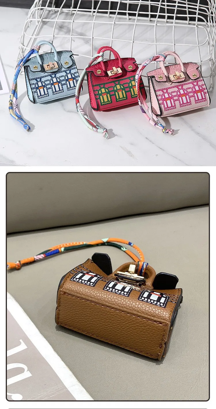 1 Stück modische Joker Mini Tide Druckmünzbörse, tragbare Kopfhörer- und Kleingeld-Aufbewahrungstasche, Anhänger, multifunktionale Tasche – Detail 6
