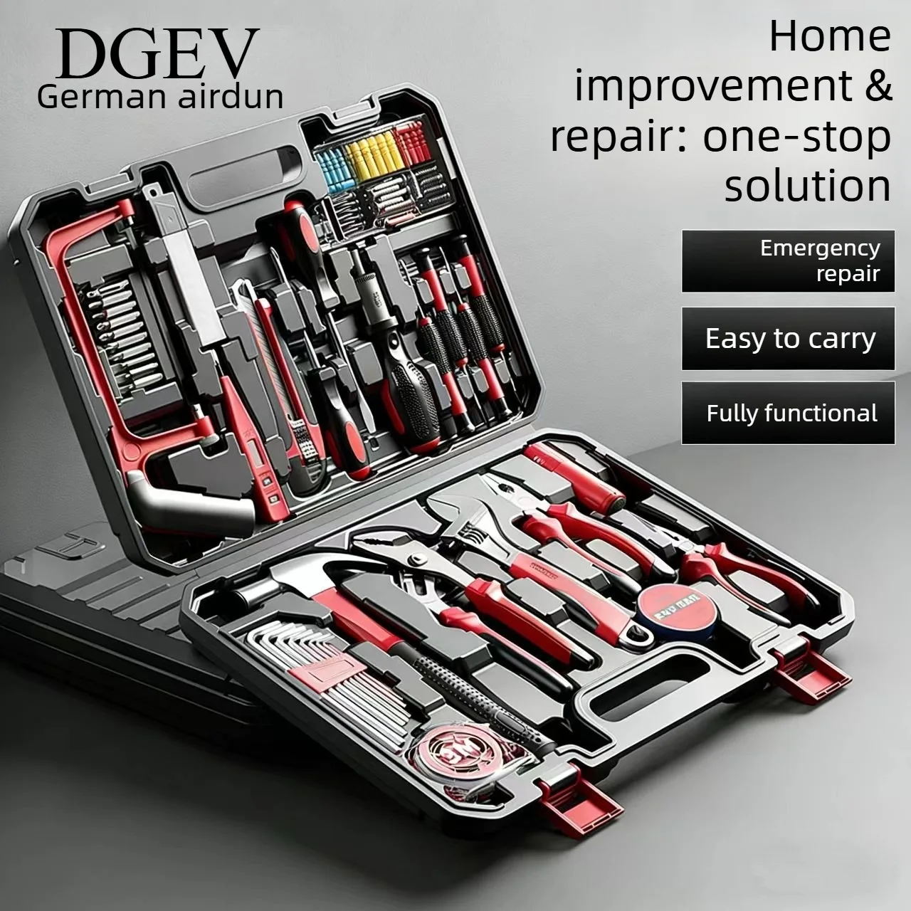 DEGV Tool Set Hardware Complete Set Multi Functional Maintenance Combination Home Car Electrician Tools