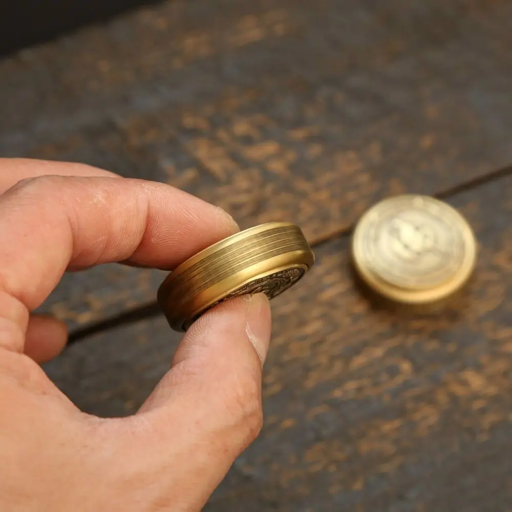 Zen Buddha Fidget Spinner Metal Material Desk Fingertip Spinner Sensory Rotating Device Rotating Gyroscope Adult Children