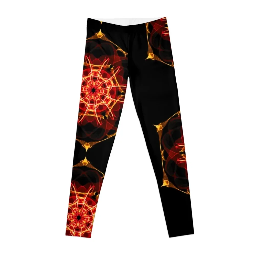 

Energetic Geometry - Hexagon Mandala Leggings push up tights for for physical for girls Womens Leggings