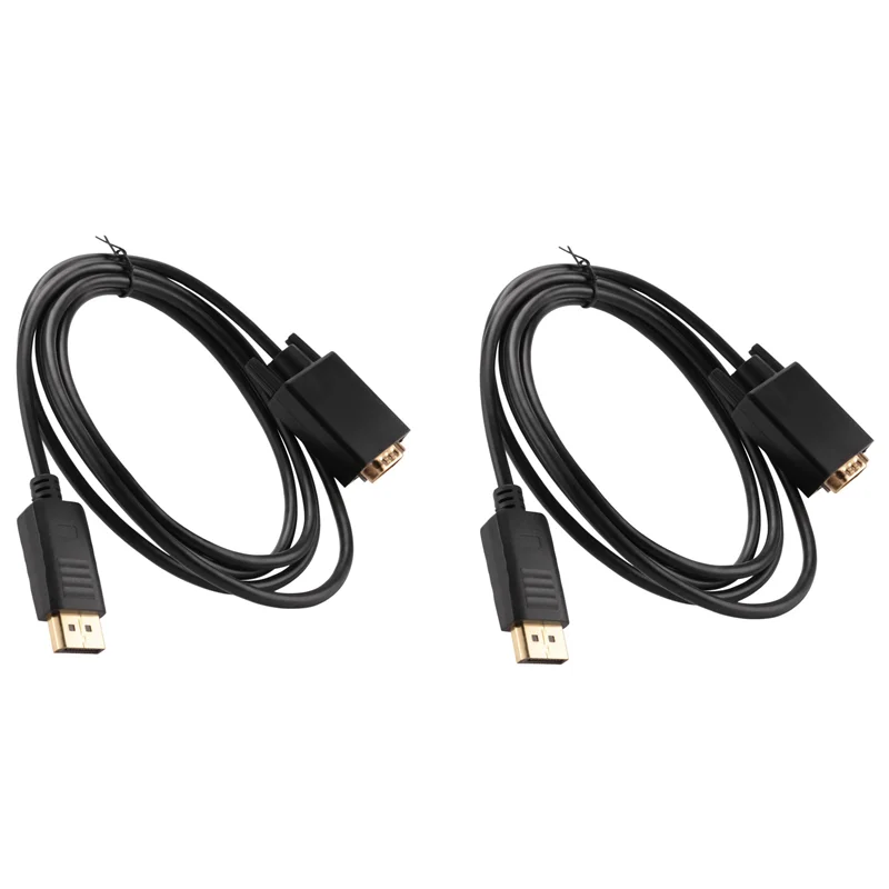 2X Cable Displayport a VGA (Cable DP a VGA) 6 pies