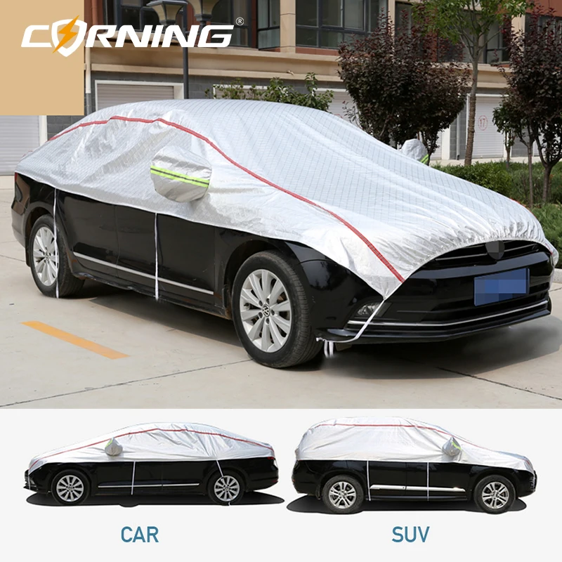 

Outdoor Half Car Hail Proof Cover Vehicle Awning Waterproof Covers Exterior Protective Universal Windshield Auto Outer for SUV