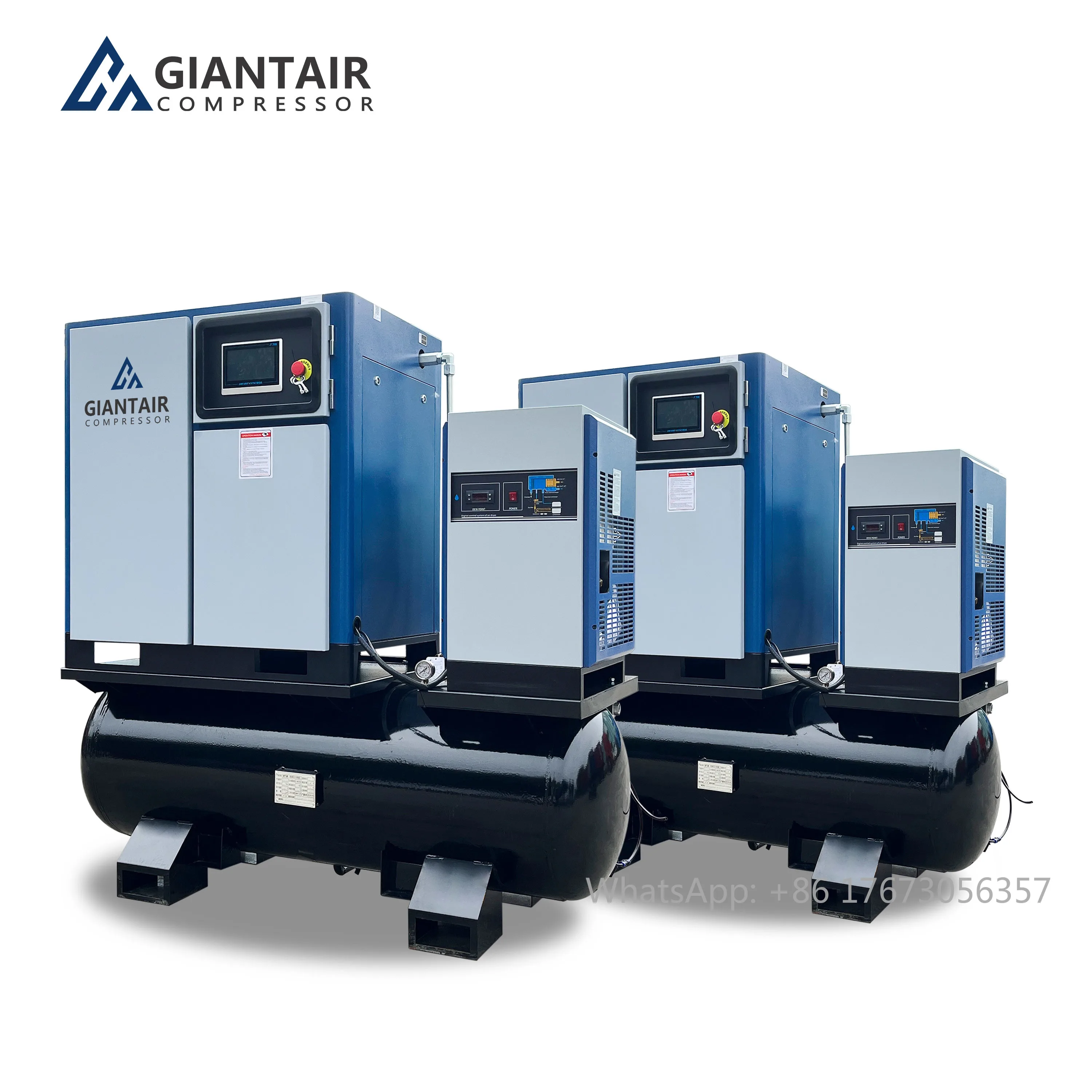 11kw 15kw 16 Bar All In One Screw Compressor 15hp 20hp Industrial Rotary Air Compressors Machine With Dryer For Laser Cutting