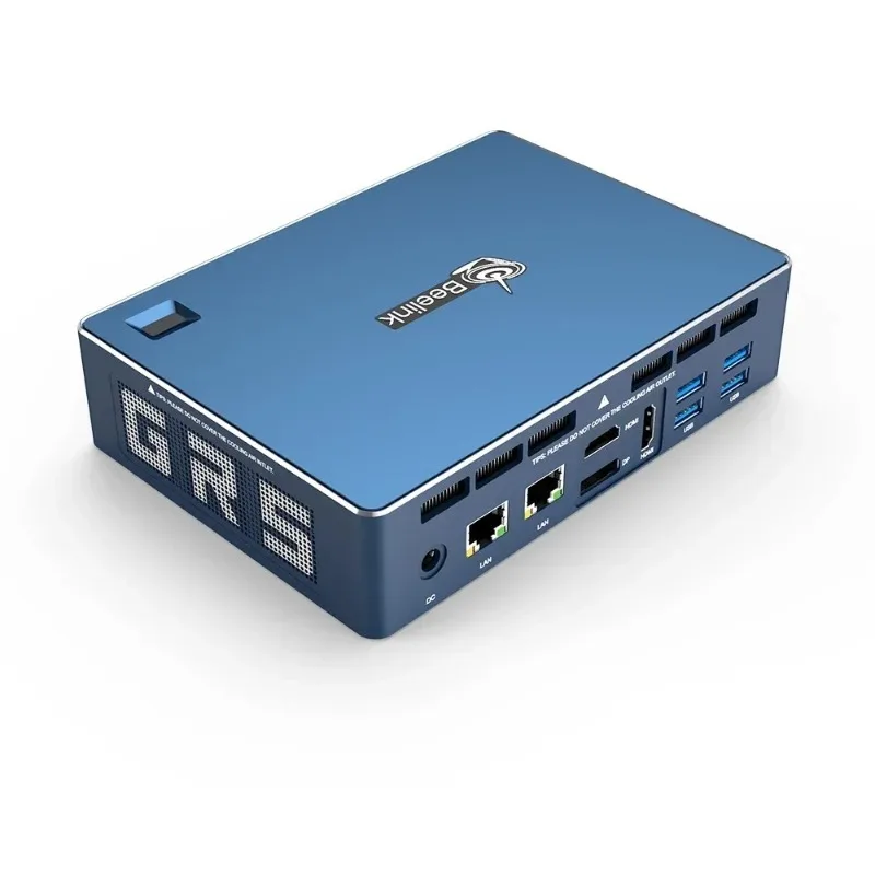 Mini Desktop Computer, With AMD R-7 3750H,support Quad Display Fingerprint Unlock Dual RJ45,mini Gaming Pc