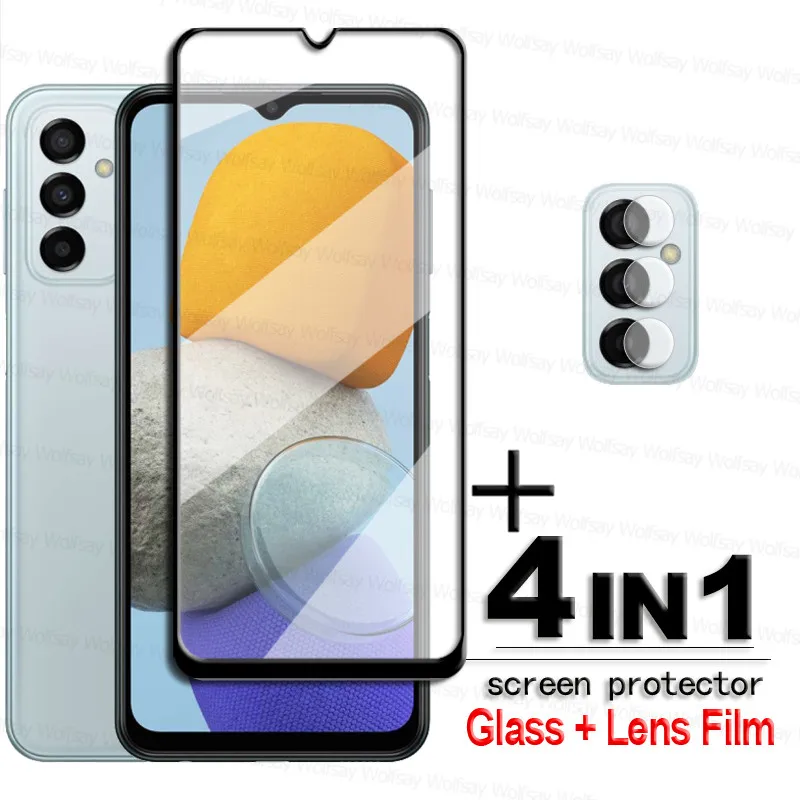 

For Samsung Galaxy M23 5G Glass 2.5D Full Cover Screen Protector Samsung M23 Tempered Glass For Galaxy M23 5G Lens Film 6.6 inch