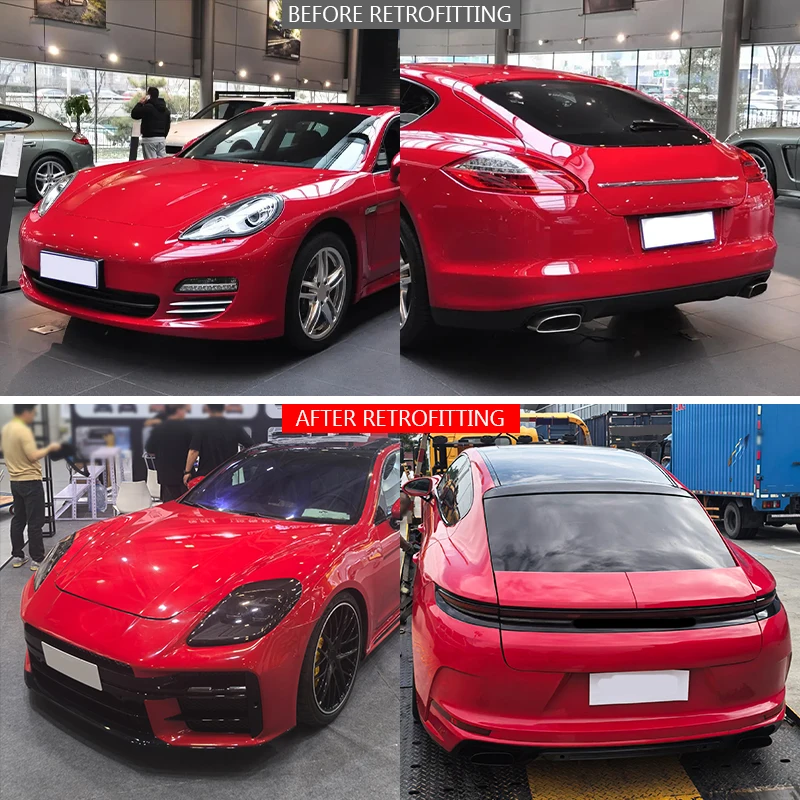 2009-2016 Car Modification Upgrade 976 Front Bumper Engine Hood Fender Rear Bumper Tailgate Taillights Body Kit for Panamera GTS