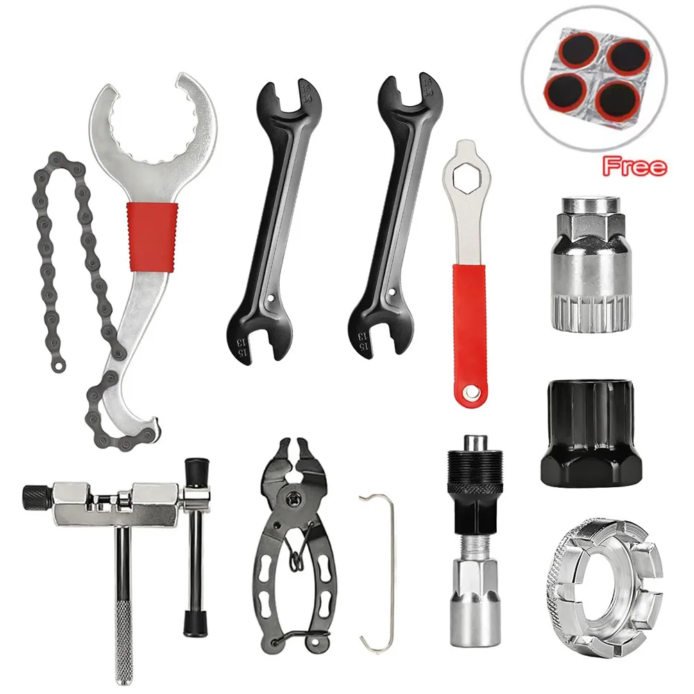 Bike Tool Kit Professional Bike Repair Tools with Cassette Remover Wrench Chain Breaker Cycling MTB Road Bike Maintenance Tool
