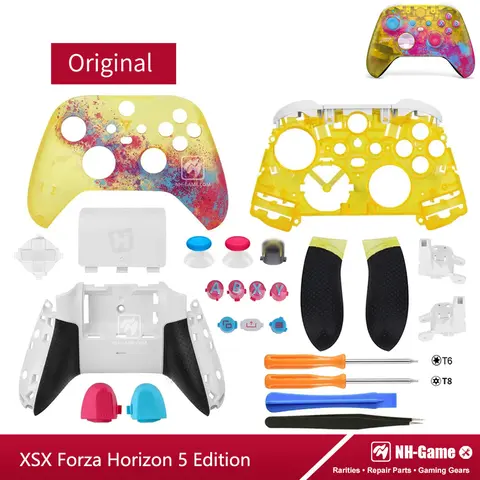 Ensemble de remplacement coque avant arrière housse pour contrôleur Xbox série X pour Forza-Horizon 5 LB RB LT RT bouton de déclenchement