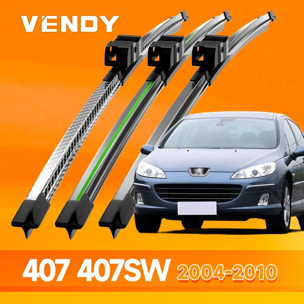 

2 шт. для Peugeot 407 407SW 2004-2010, щетки стеклоочистителя переднего стекла, аксессуары для окон 2005 2006 2007 2008 2009