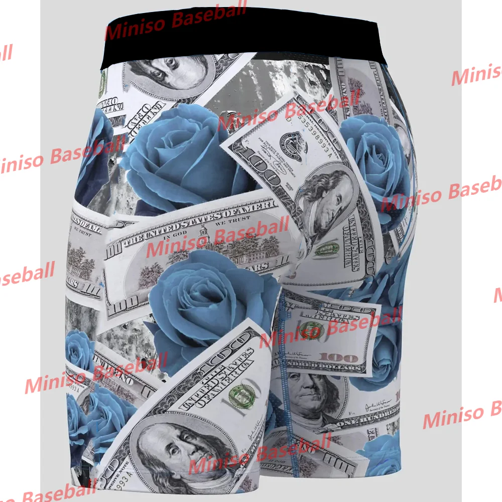 American Red Cash Blue Rose Large US Dollar Banknote 3D Printing 2025 Boxers Underwear Boxer Briefs Adults KID Color Printing