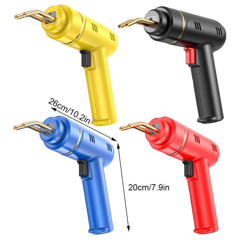 200W Cordless Plastic Welder Gun Plastic Welding Kit 400PCS Hot Stapler USB Rechargeable Bumper Repair Tools Kit Accessories