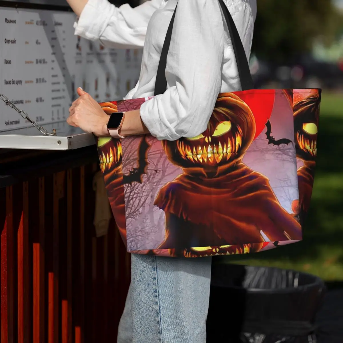 

Хэллоуин тыква пугало пляжная большая сумка спортивный тренажерный зал йога спортивная большая сумка женская дорожная сумка фитнес-сумка