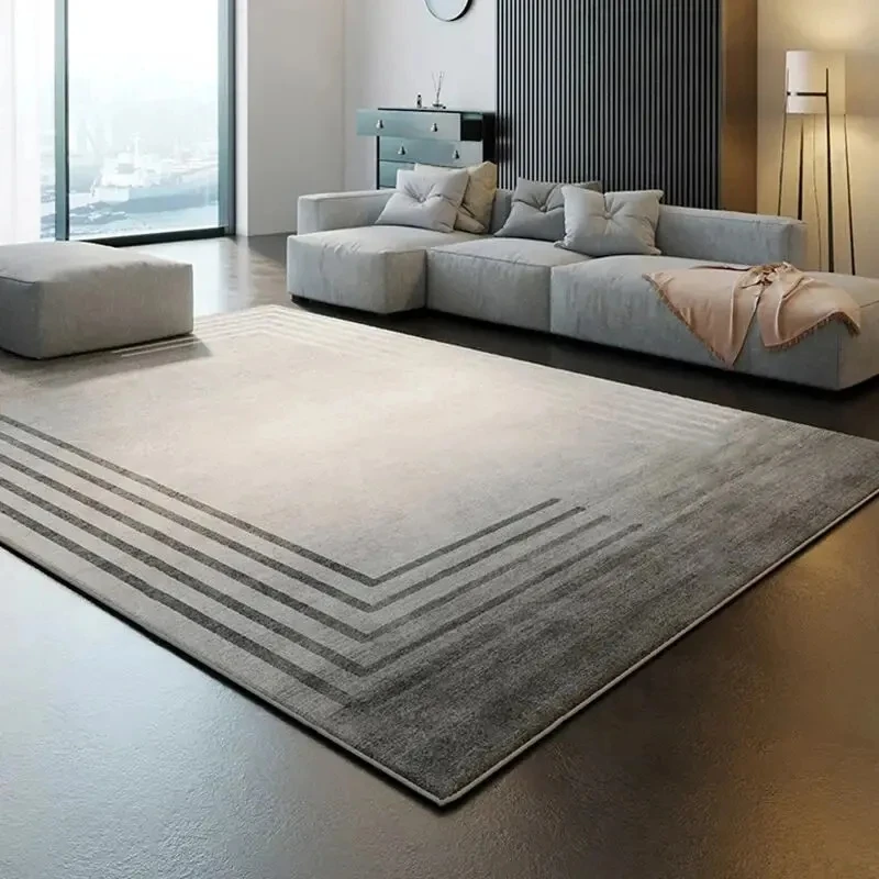 Simple Carpet Light Luxury Style Gray Sofa Coffee Table Anti Slip Rug Living Room Large Area Mat Bedroom Bedside Kitchen Mats