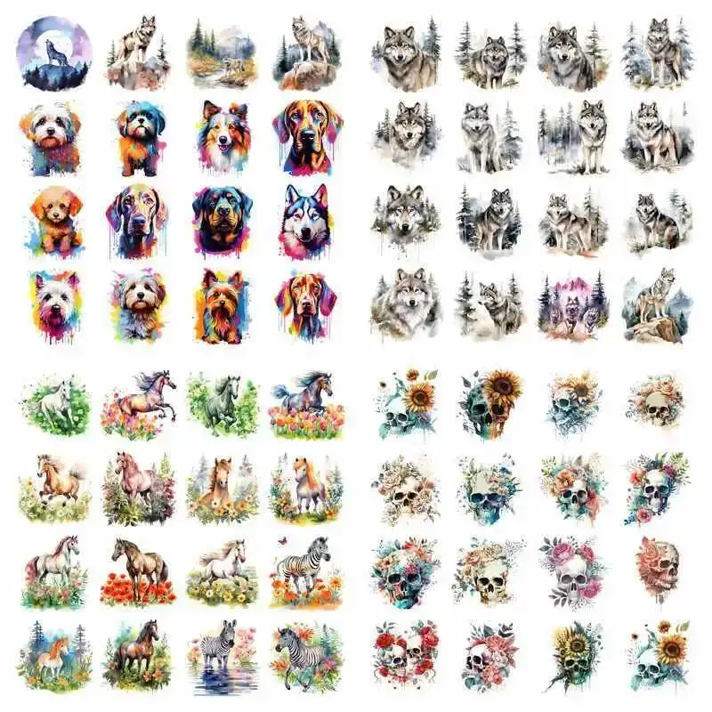 Spring horse racing set heat transfer iron on printing vinyl stickers T-shirt stickers DIY Toy doll clothing decoration