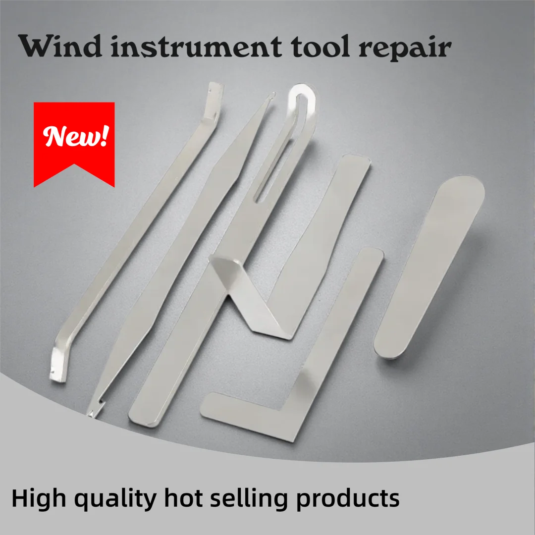 

High quality wind instrument tool repair 6-piece steel set can be used for flute, saxophone, clarinet, and black pipe trimming