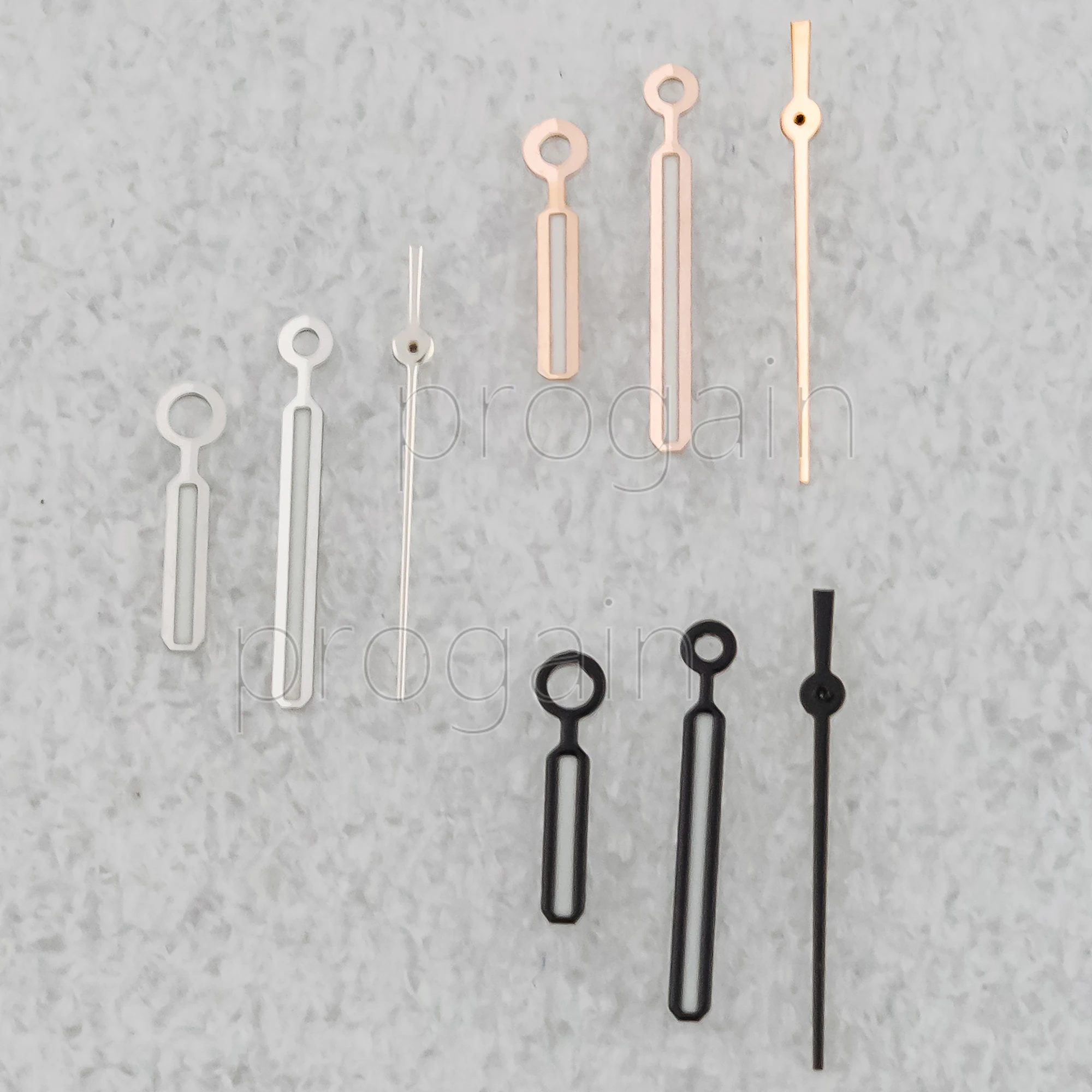 NH35 Watch Hands Luminous Needles Pointers Black/Silvery/Rose Gold PVD Plated Watch Accessories for NH36 Movement Mod Parts