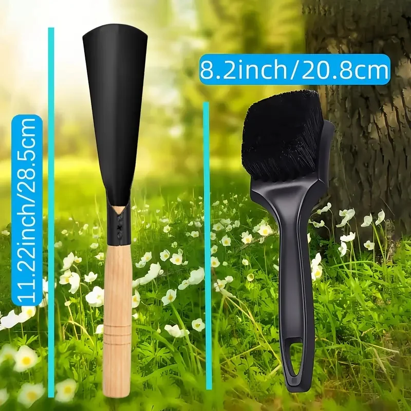 Kit di pulizia per tosaerba in confezione da 2 |   Raschietto e spazzola efficienti Struttura metallica aggiornata, ergonomica per la manutenzione professionale del prato