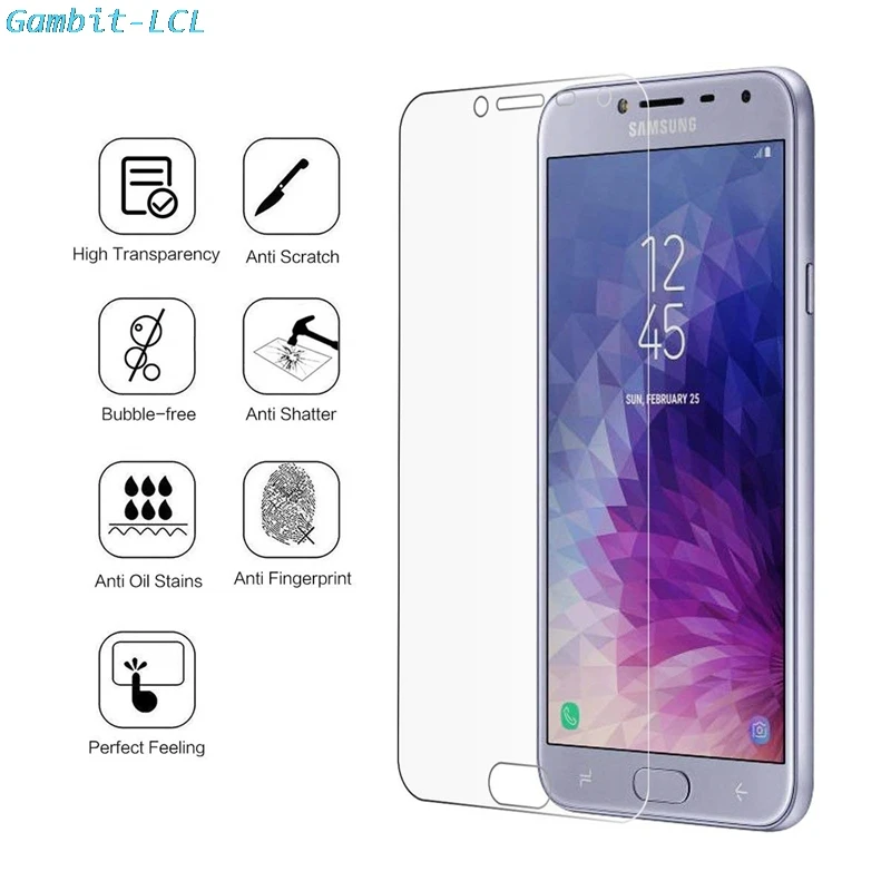 Tempered Glass for Samsung Galaxy A6 A7 A9 J4 J6 2018 C5 C7 C9 Pro J2 J5 J7 Prime Core Screen Protector Protective Film