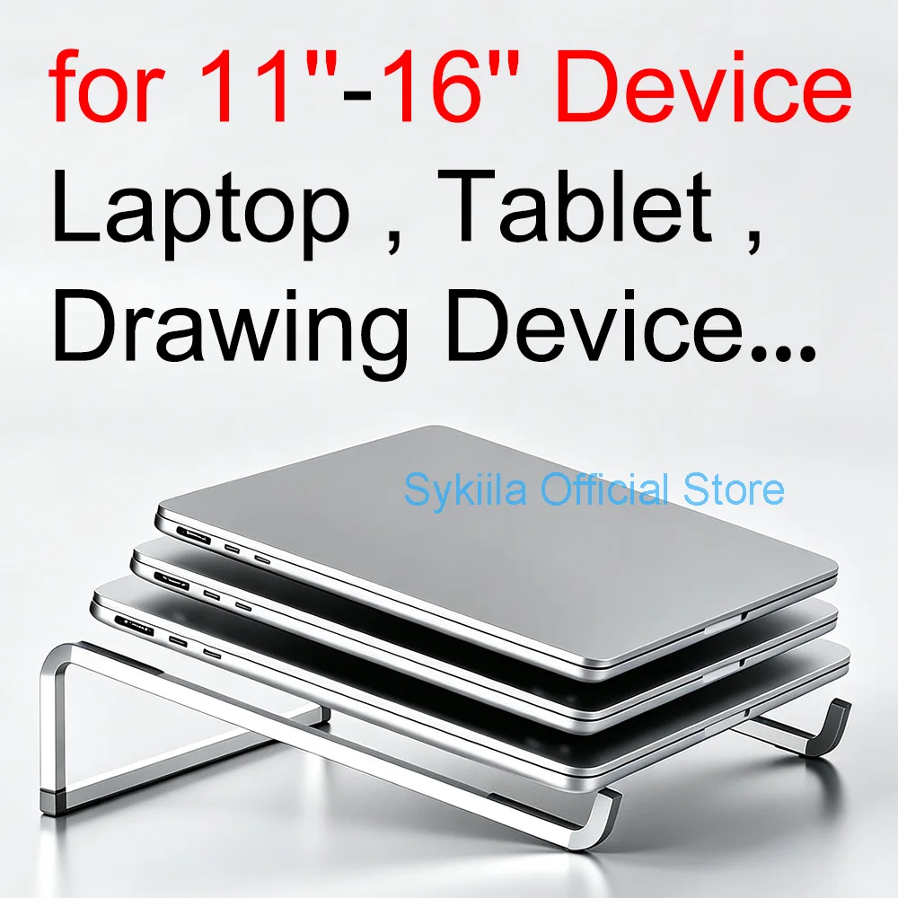 Laptop Stand Holder Notebook Foldable Aluminium Alloy Bracket Metal Tablet Support Silver for Macbook Air 13 M5 15 Pro 14 16 M4