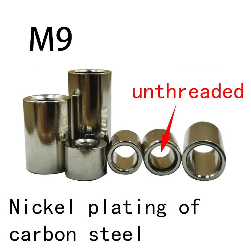 

M9 Carbon Steel Bushing,Round hollow Spacers Without Threads,Shaft Bushing,Screw Bushing, Spacer Bushing, Guide Bushing,